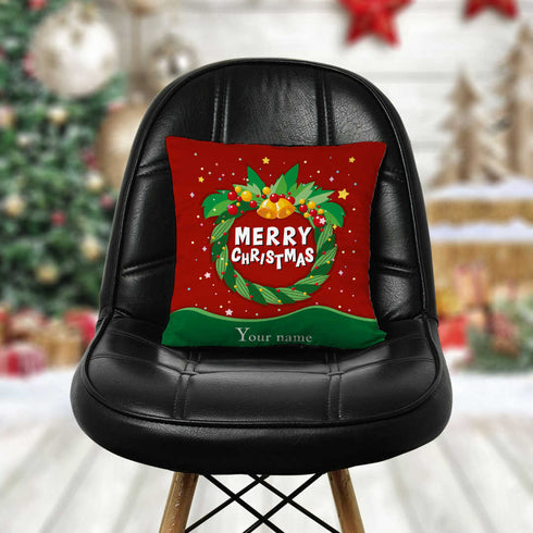 Personalized Merry Christmas Cushion for Festive Home Décor - Uncommongifts.in